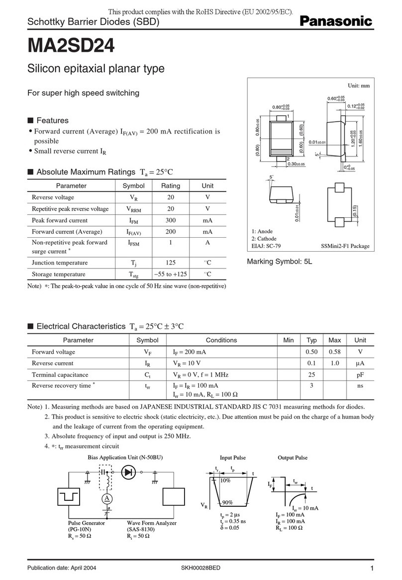 Panasonic MA2SD24 Specification sheet