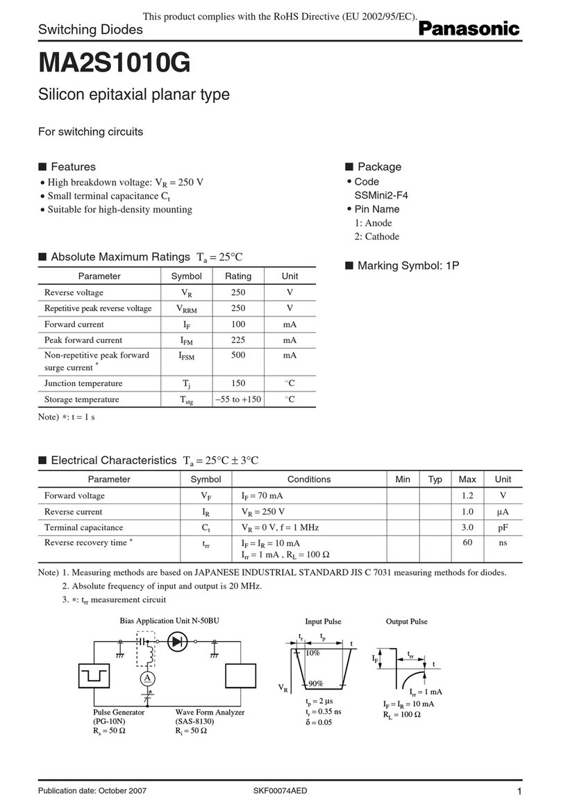 Panasonic MA2S1010G Specification sheet