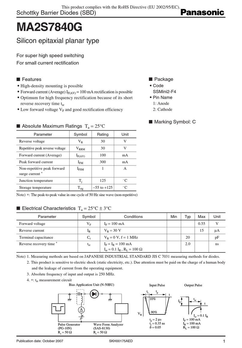 Panasonic MA2S7840G Specification sheet
