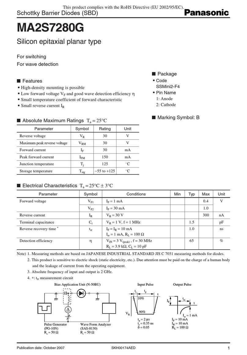 Panasonic MA2S7280G Specification sheet