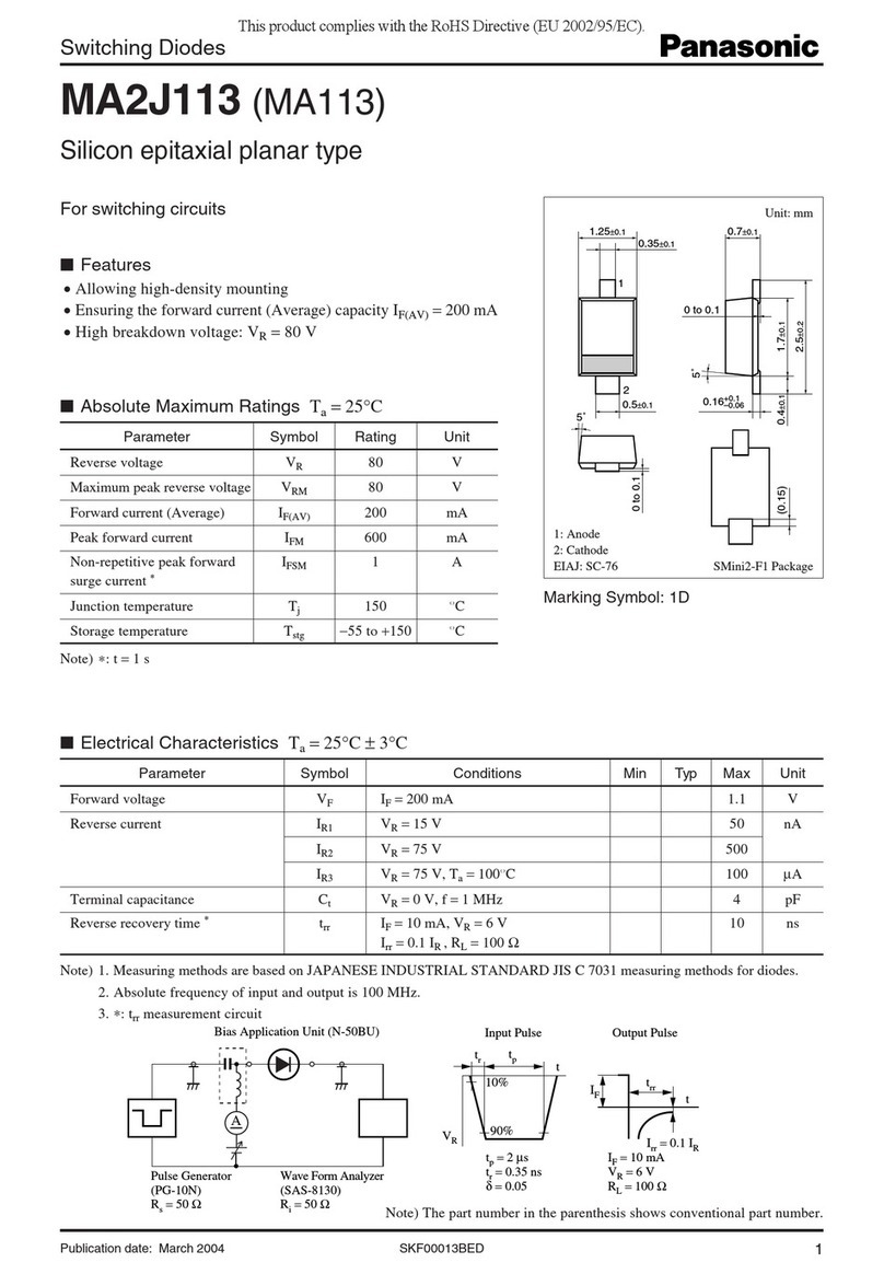 Panasonic MA2J113 (MA113) Specifications Panasonic MA2J113 (MA113) Specifications