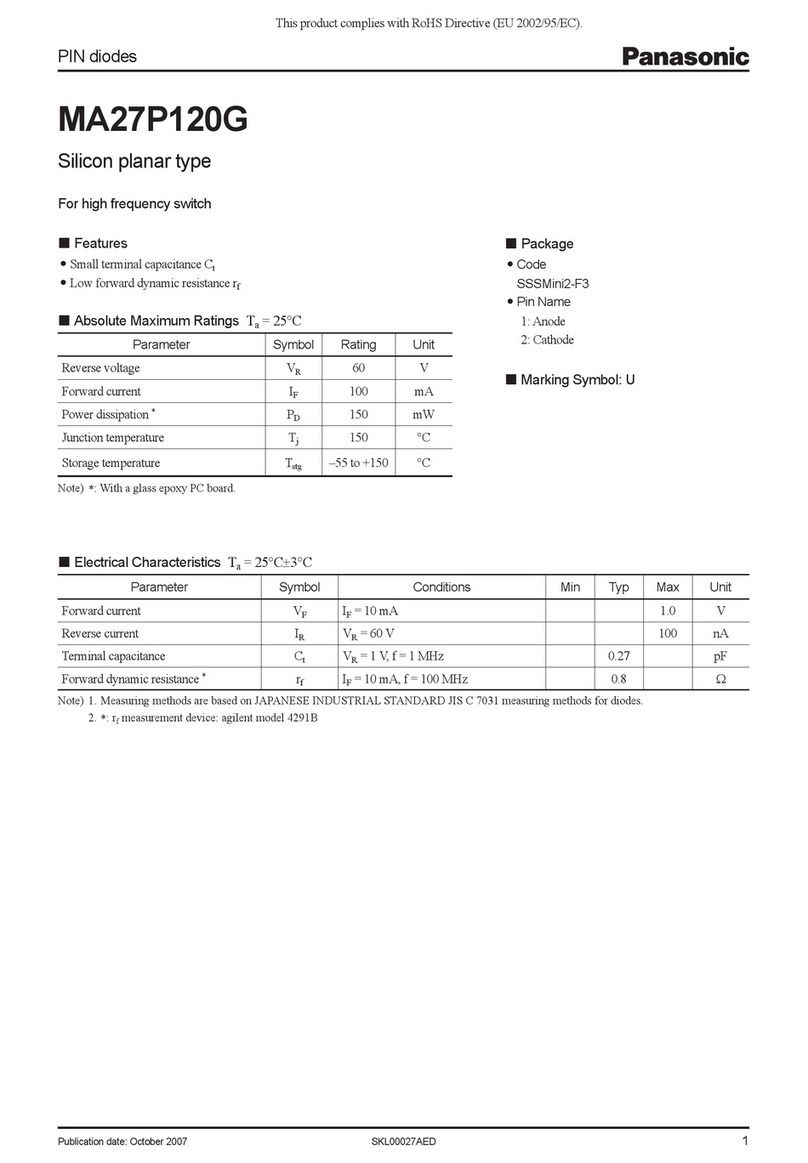 Panasonic MA27P120G Specification sheet