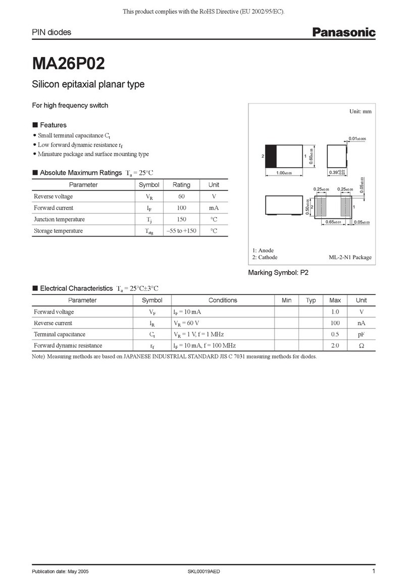 Panasonic MA26P02 Specification sheet