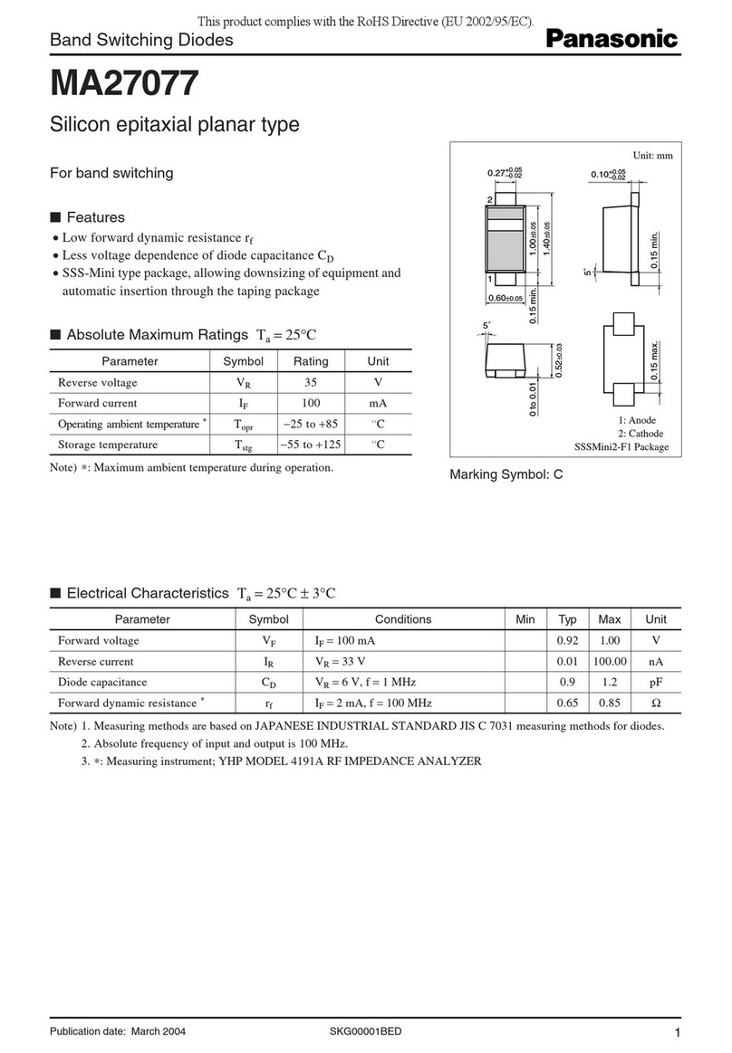 Panasonic MA27077 Specification sheet