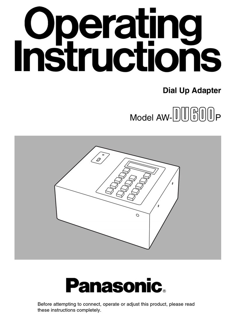 Panasonic AW-DU600P operating instructions