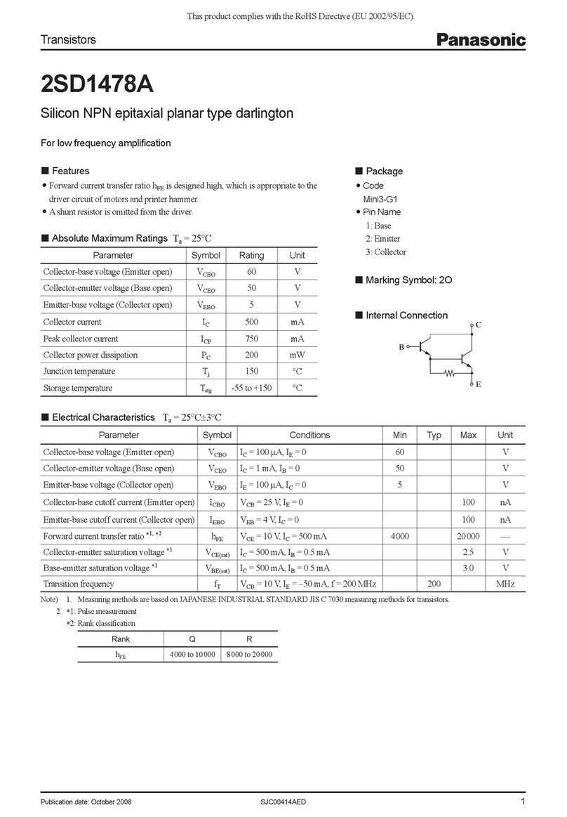 Panasonic 2SD1478A User manual