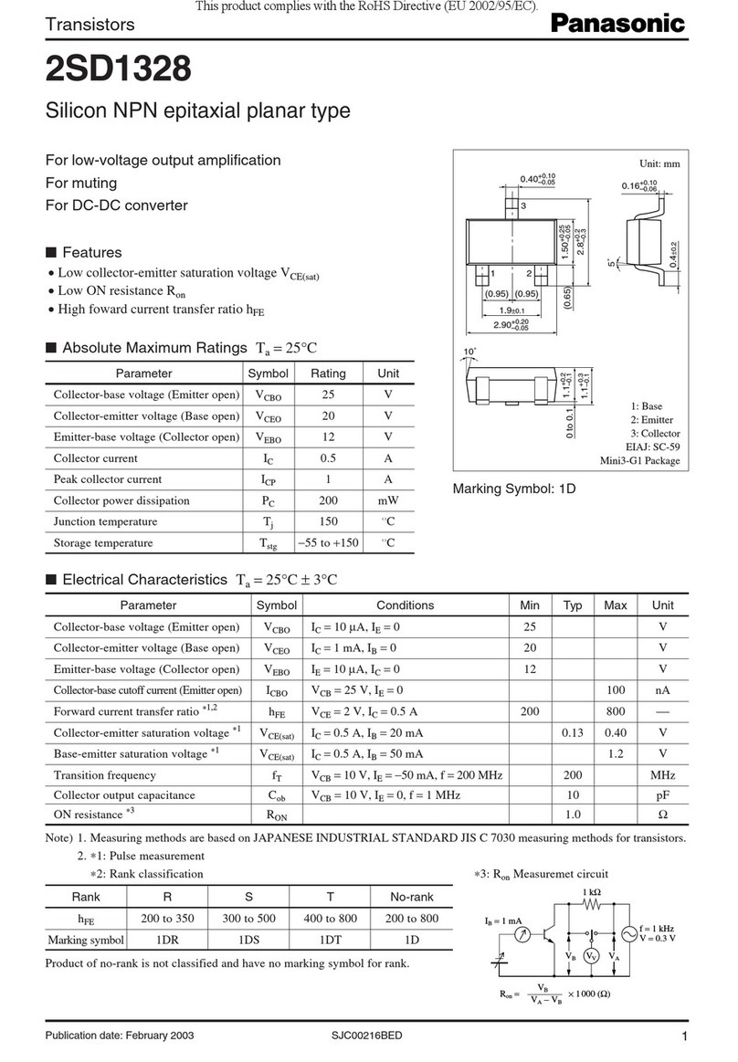 Panasonic 2SD1328 User manual