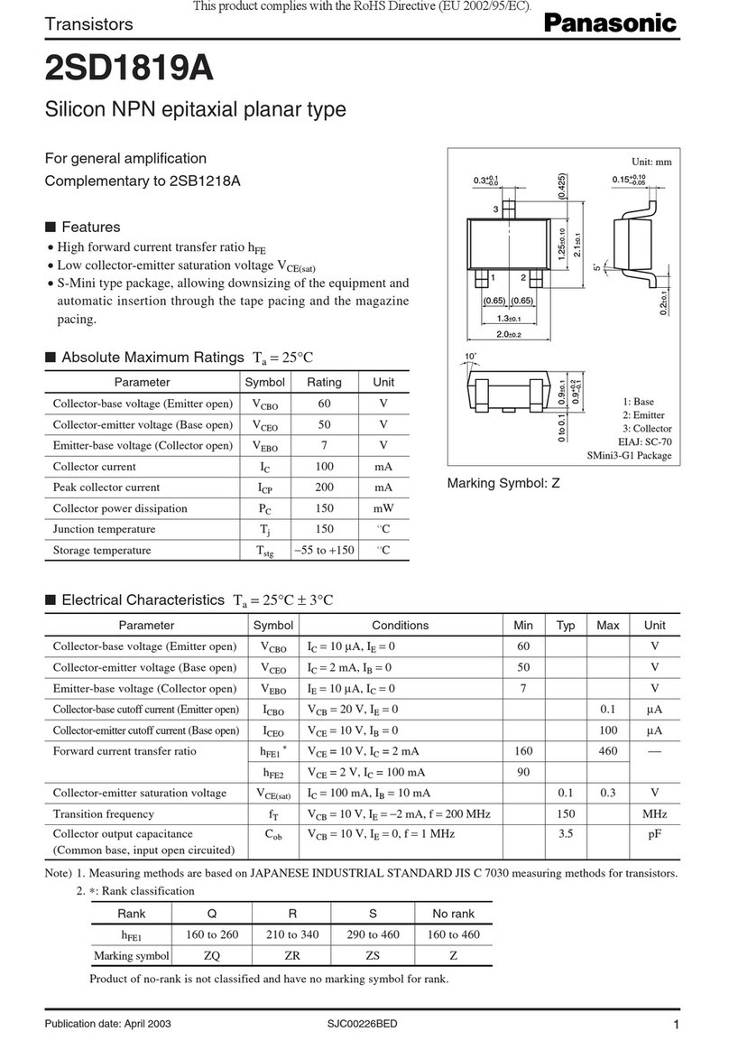 Panasonic 2SD1819A User manual