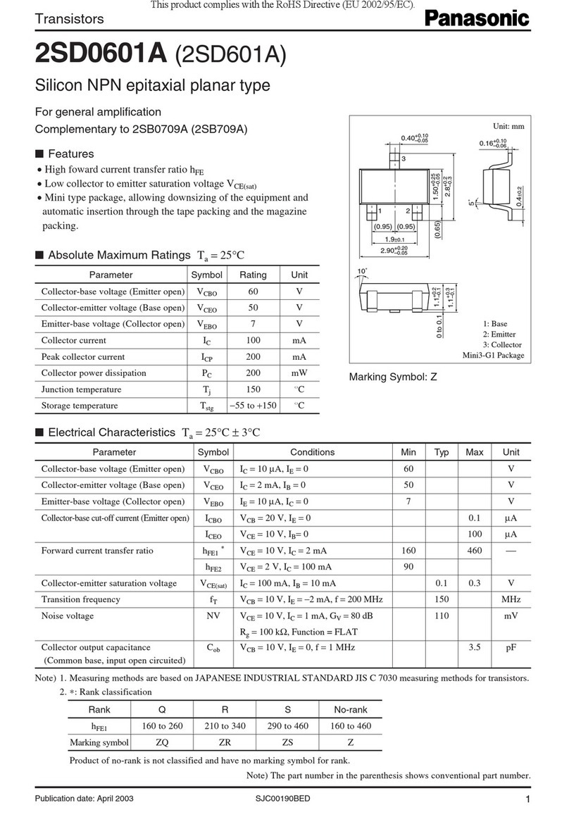 Panasonic 2SD0601A User manual