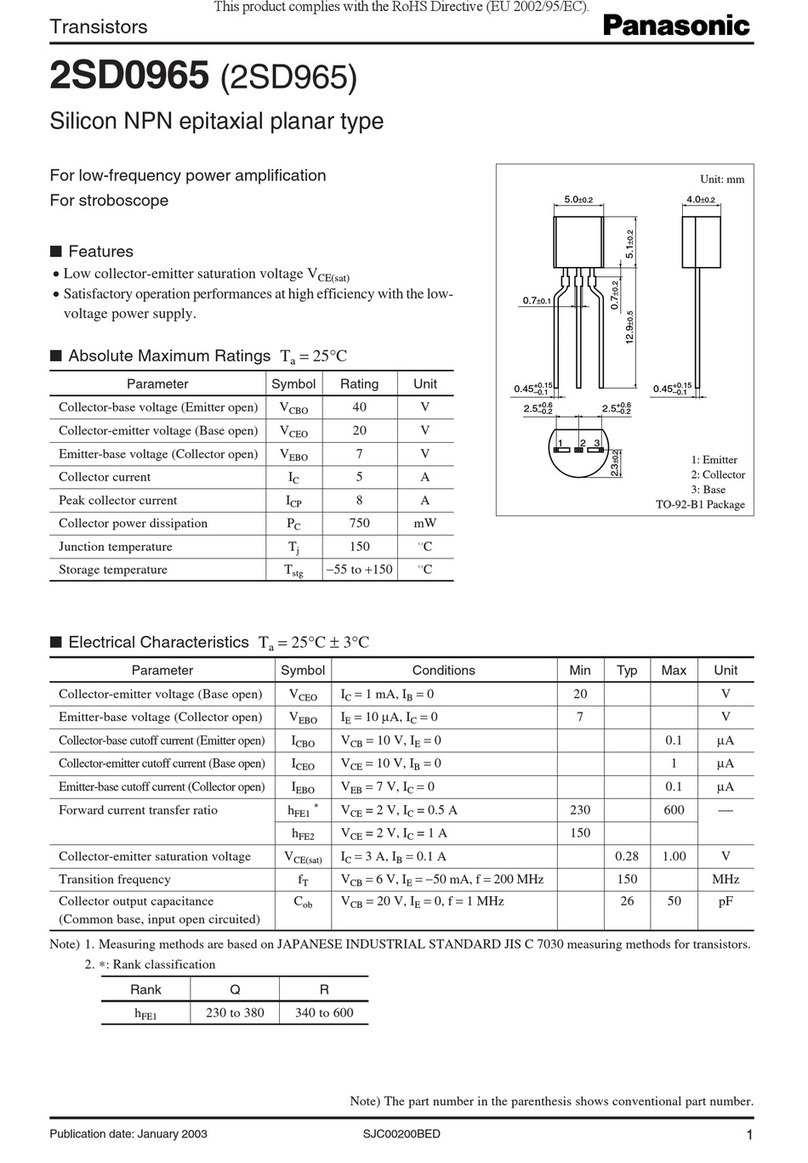 Panasonic 2SD0965 User manual