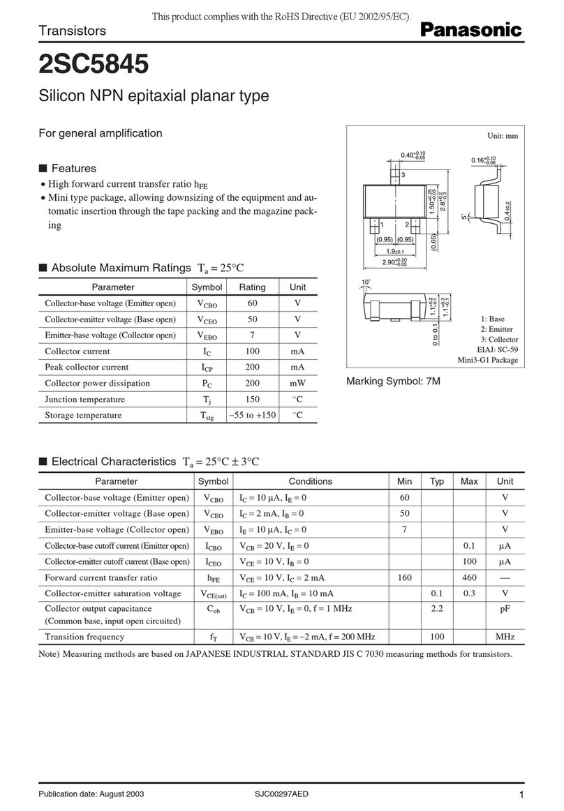 Panasonic 2SC5845 User manual