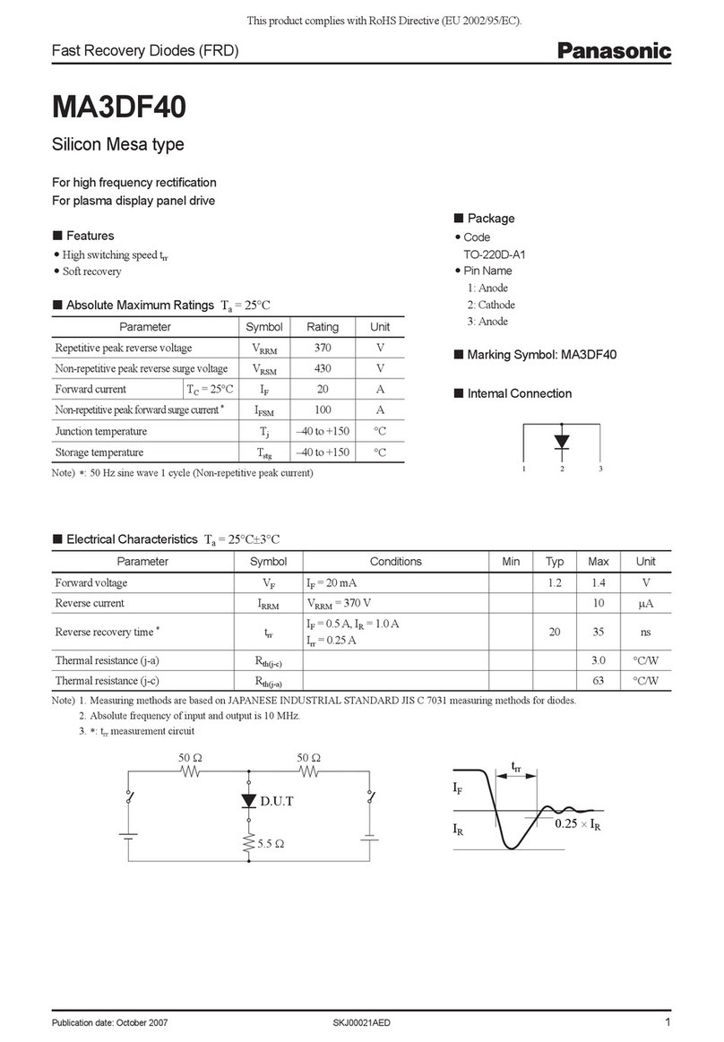 Panasonic Fast Recovery Diodes MA3DF40 User manual