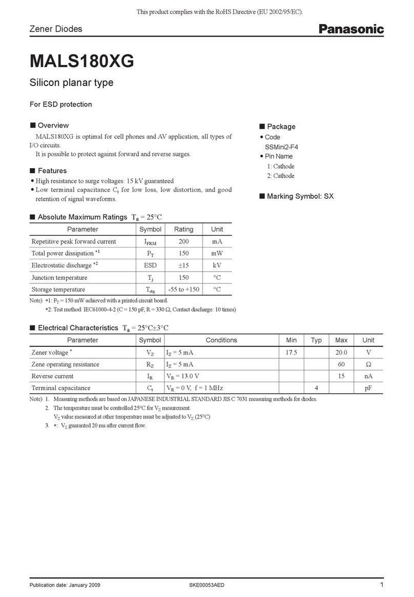 Panasonic MALS180XG User manual