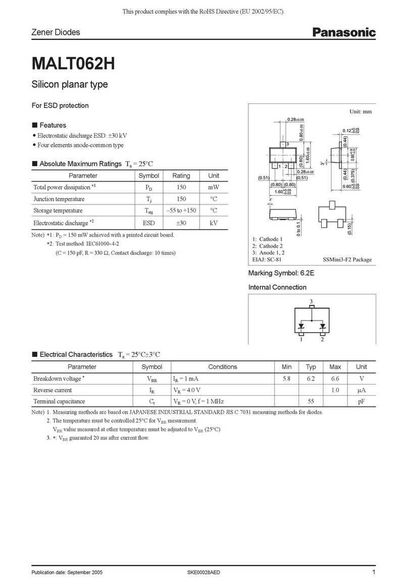 Panasonic MALT062H Specification sheet