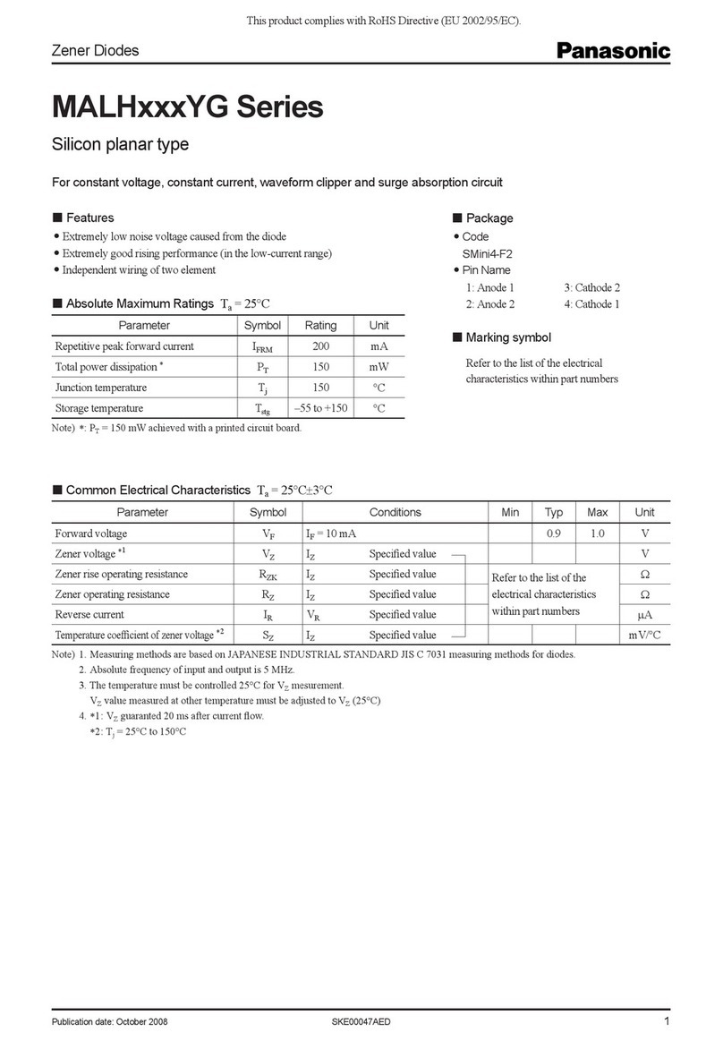 Panasonic MALHxxxYG Series User manual