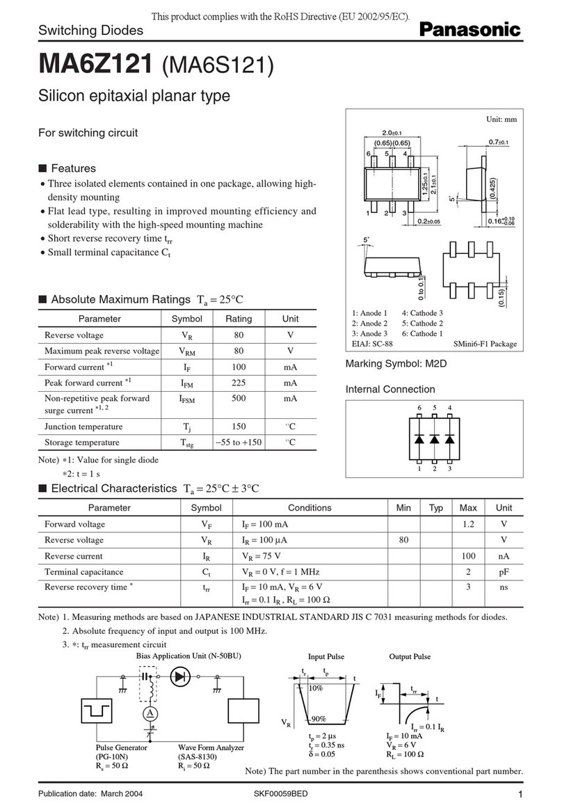 Panasonic MA6Z121 Specification sheet