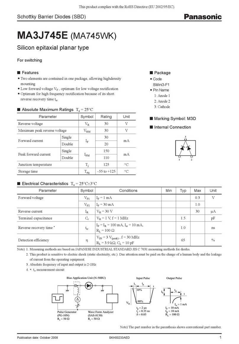 Panasonic MA3J745E Specification sheet