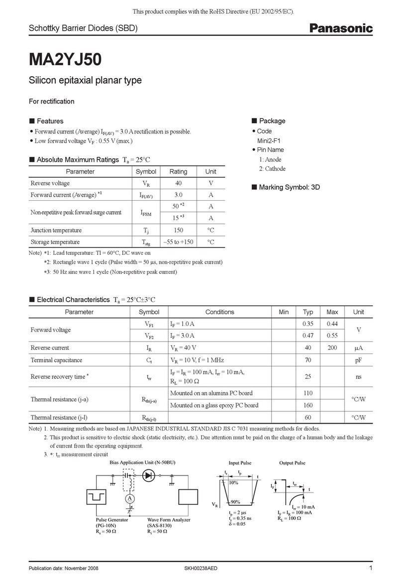 Panasonic MA2YJ50 Specification sheet