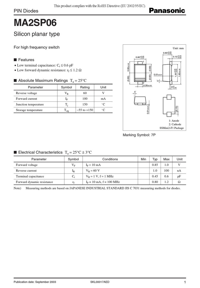 Panasonic MA2SP06 Specification sheet