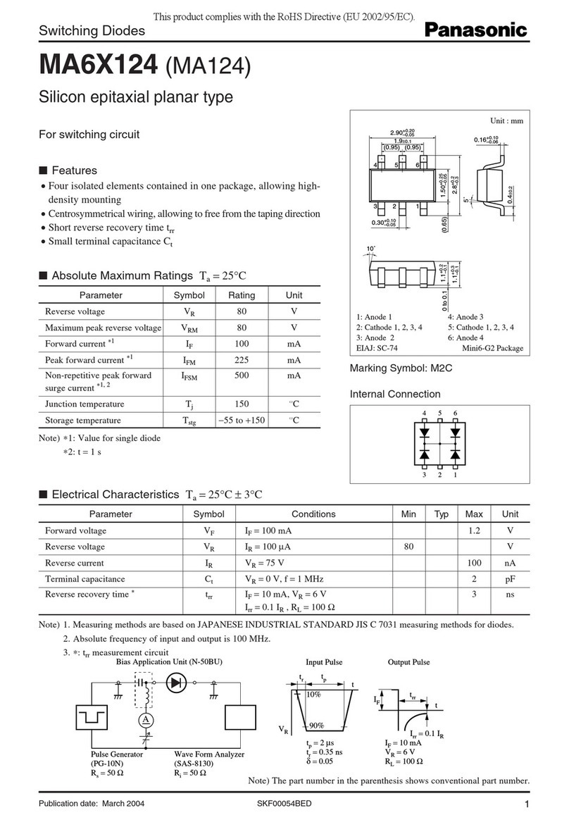 Panasonic MA6X124 (MA124) Specifications