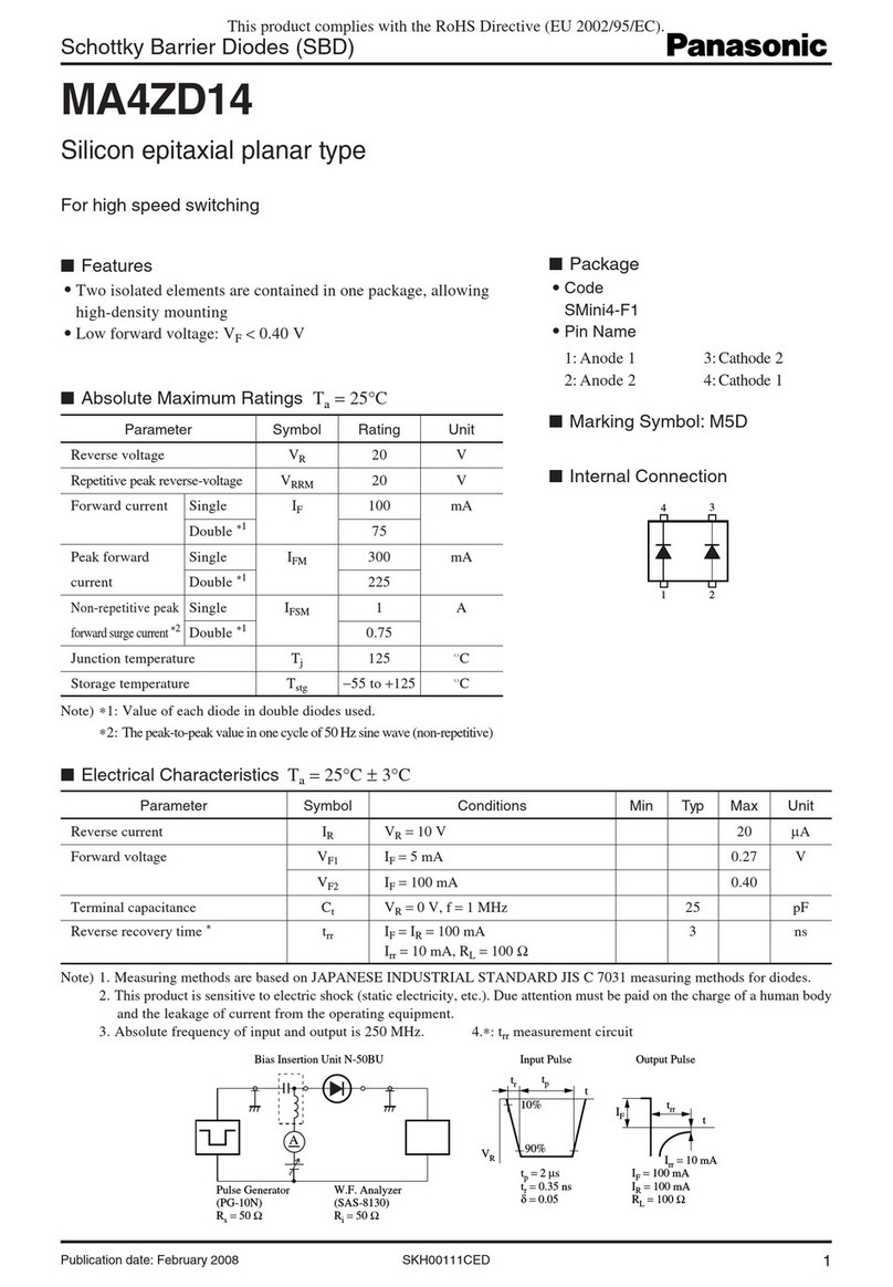 Panasonic MA4ZD14 Specification sheet Panasonic MA4ZD14 Specification sheet