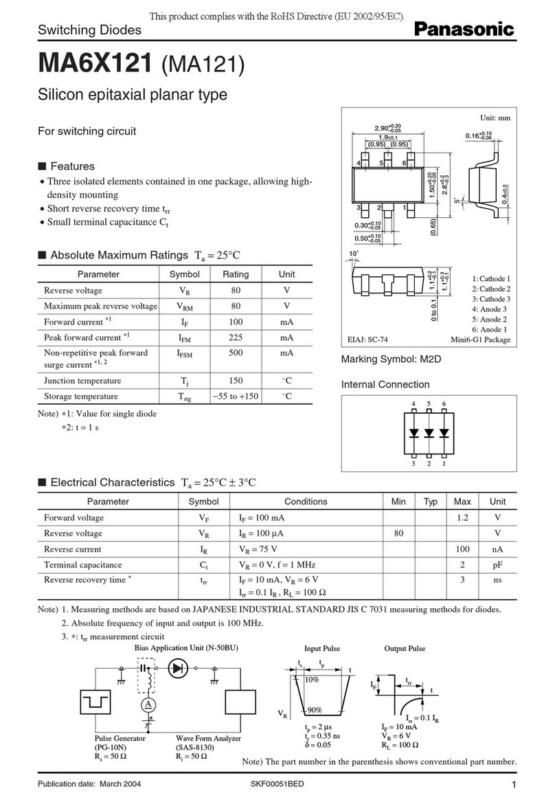 Panasonic MA6X121 (MA121) User manual