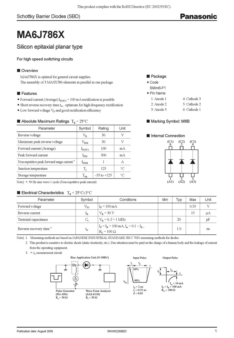 Panasonic MA6J786X Specification sheet Panasonic MA6J786X Specification sheet