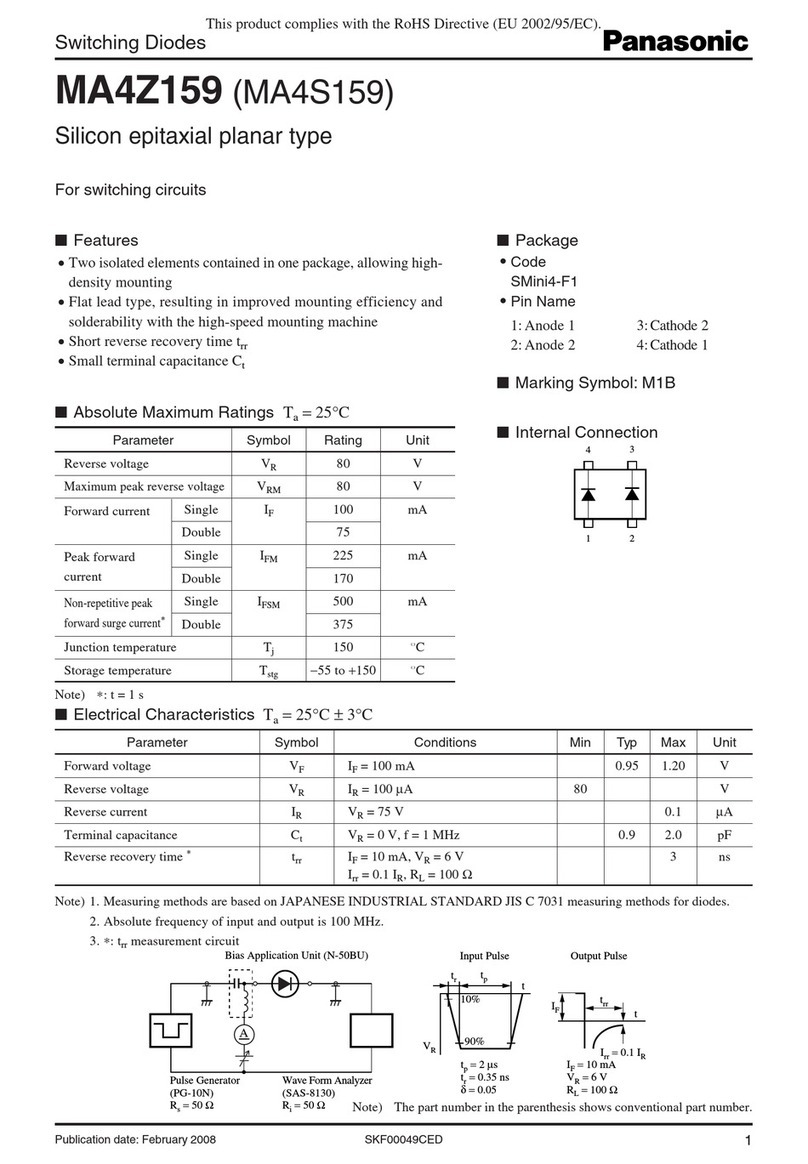 Panasonic MA4Z159 Specification sheet