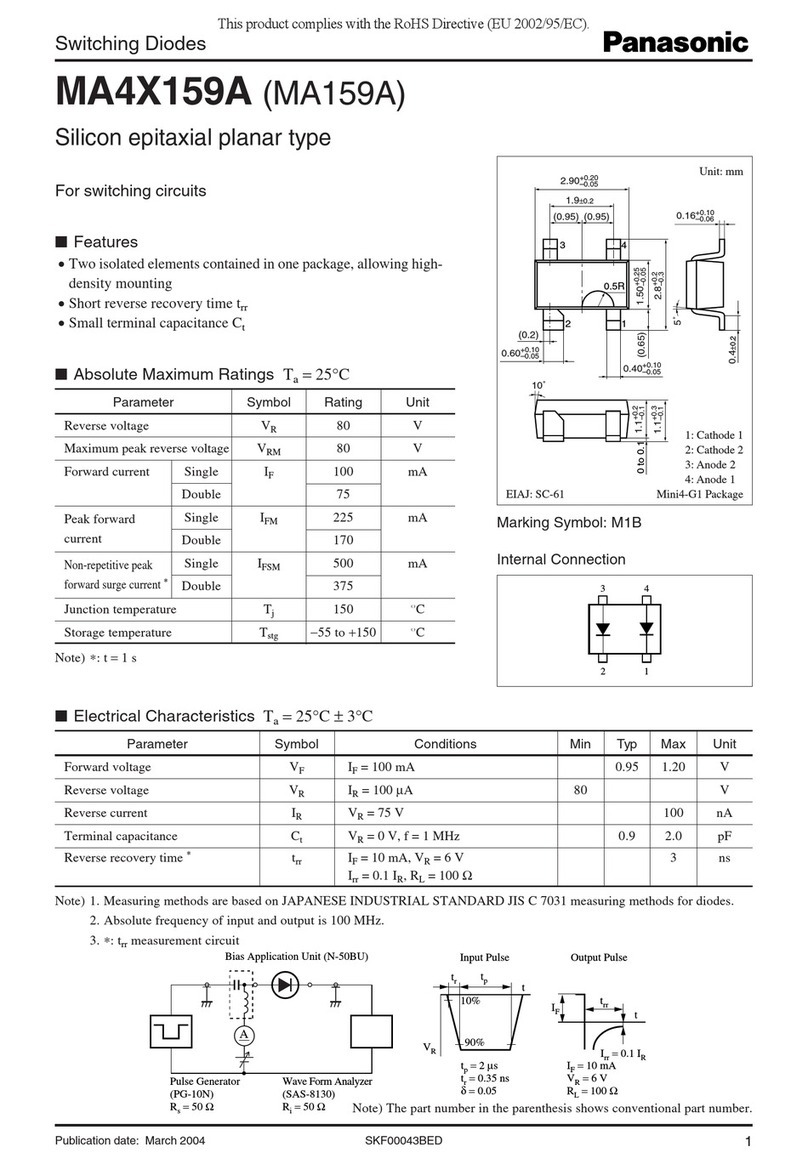 Panasonic MA4X159A Specification sheet