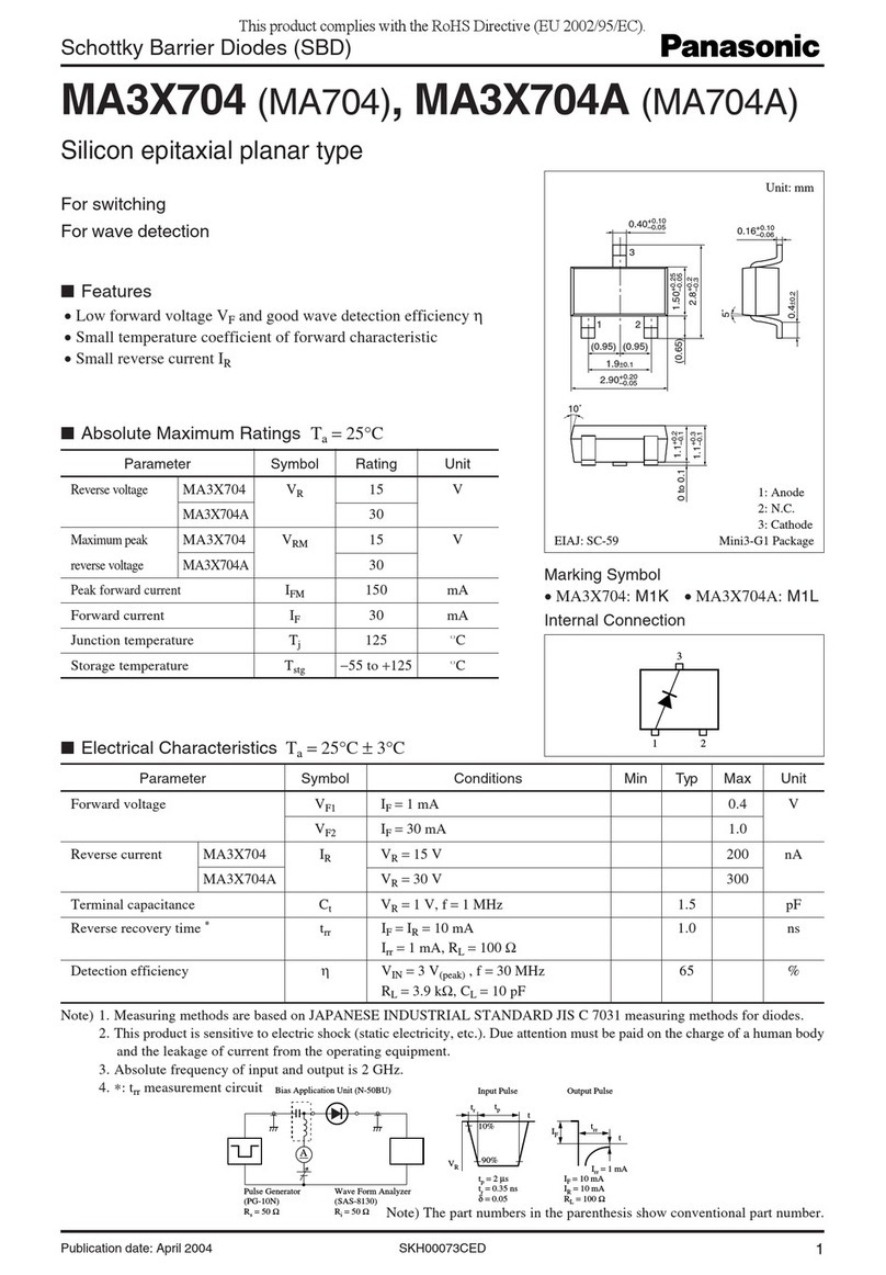 Panasonic MA3X704 User manual