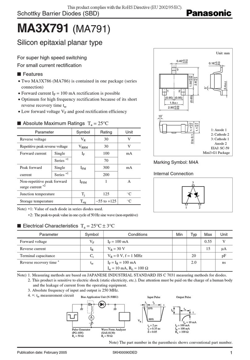 Panasonic MA3X791 (MA791) Specifications