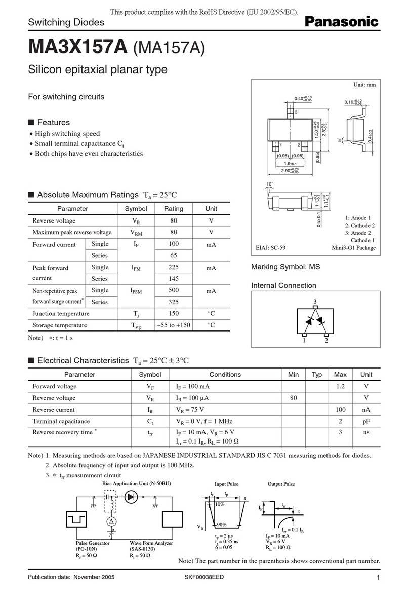 Panasonic MA3X157A User manual