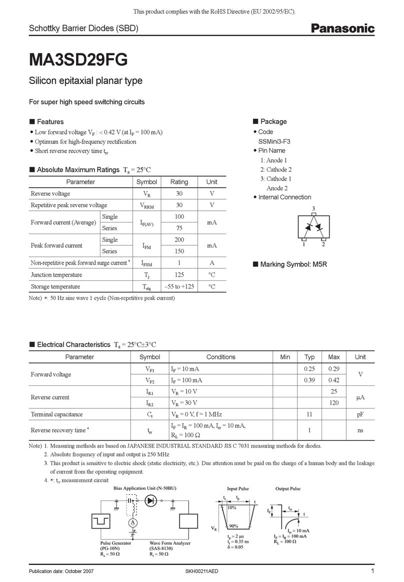 Panasonic MA3SD29FG User manual