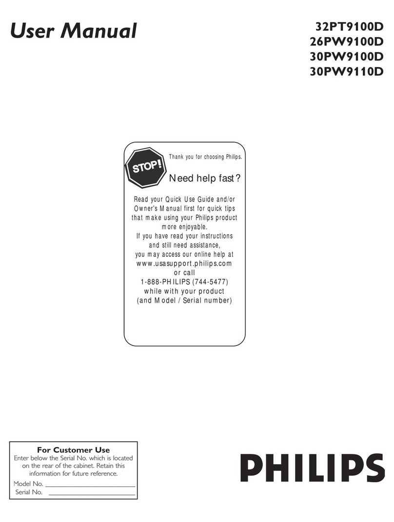 Philips 26PW9100D - Hook Up Guide User manual