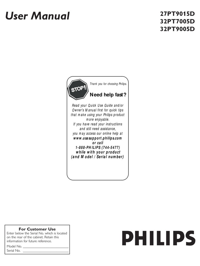 Philips 27-REAL FLAT SDTV 27PT9015D - Hook Up Guide User manual