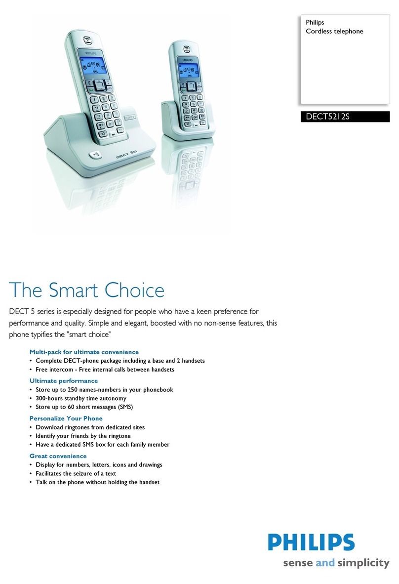 Philips DECT5212S Specifications