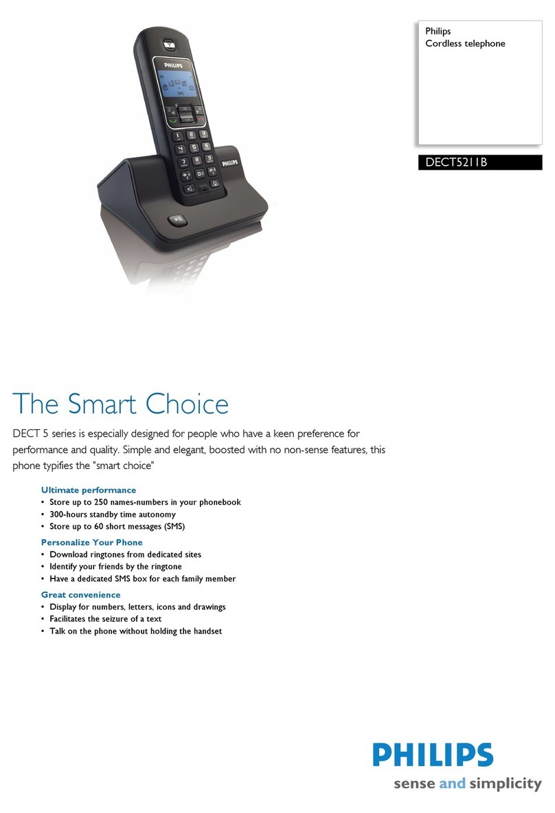 Philips DECT5211B Specifications