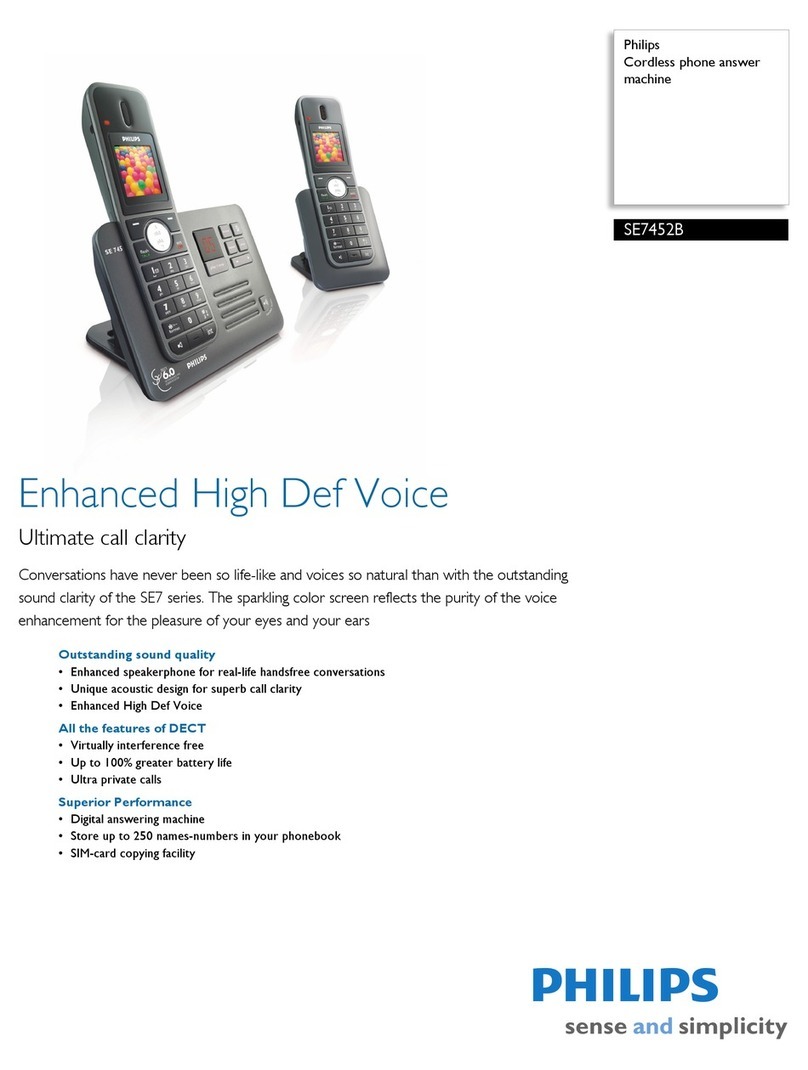 Philips SE7452B Specifications