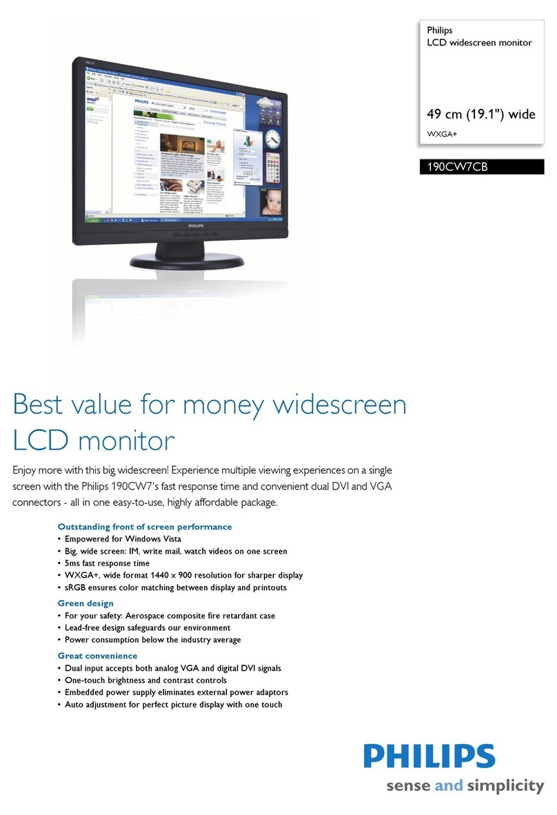 Philips 190CW7CB User manual