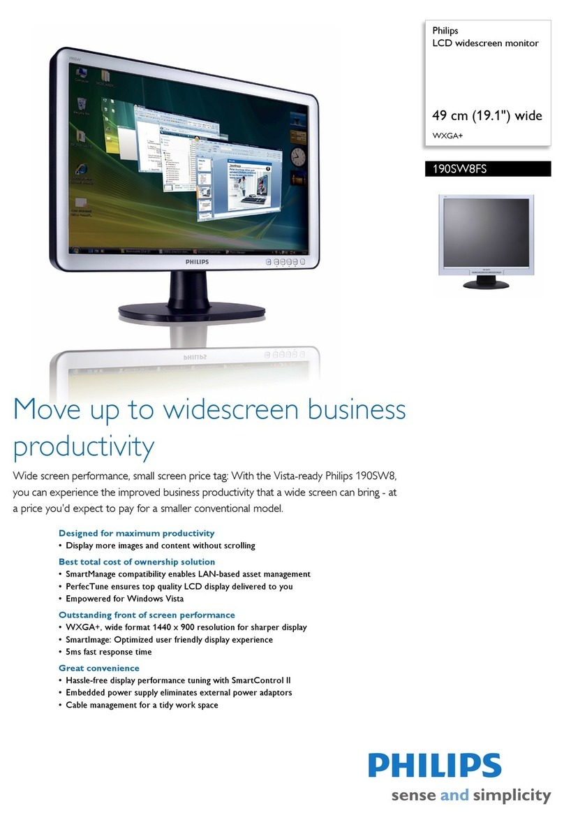 Philips 190SW8FS User manual