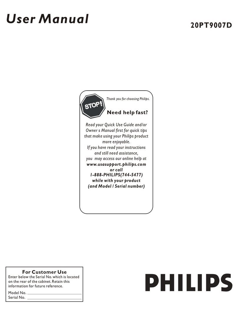 Philips 20PT9007D user manual