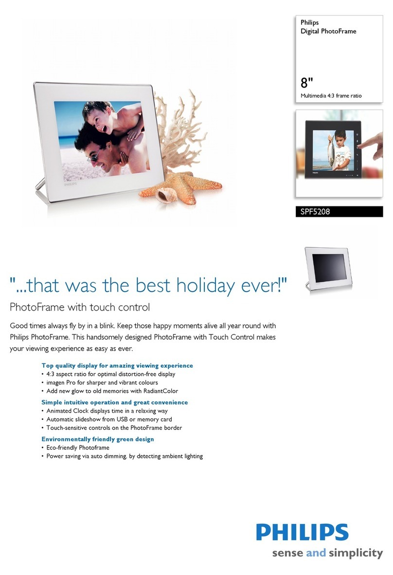 Philips SPF5208 Specification sheet