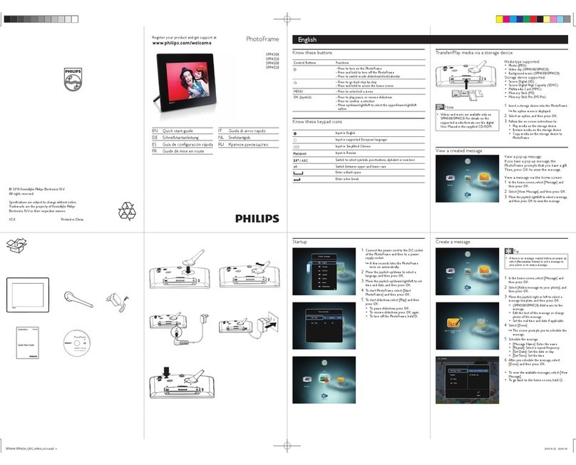 Philips SPF4308/05 Specification sheet