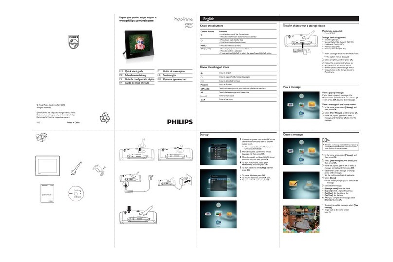 Philips SPF2307 quick start guide