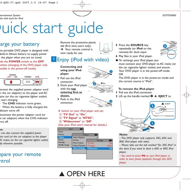 Philips DCP750 quick start guide