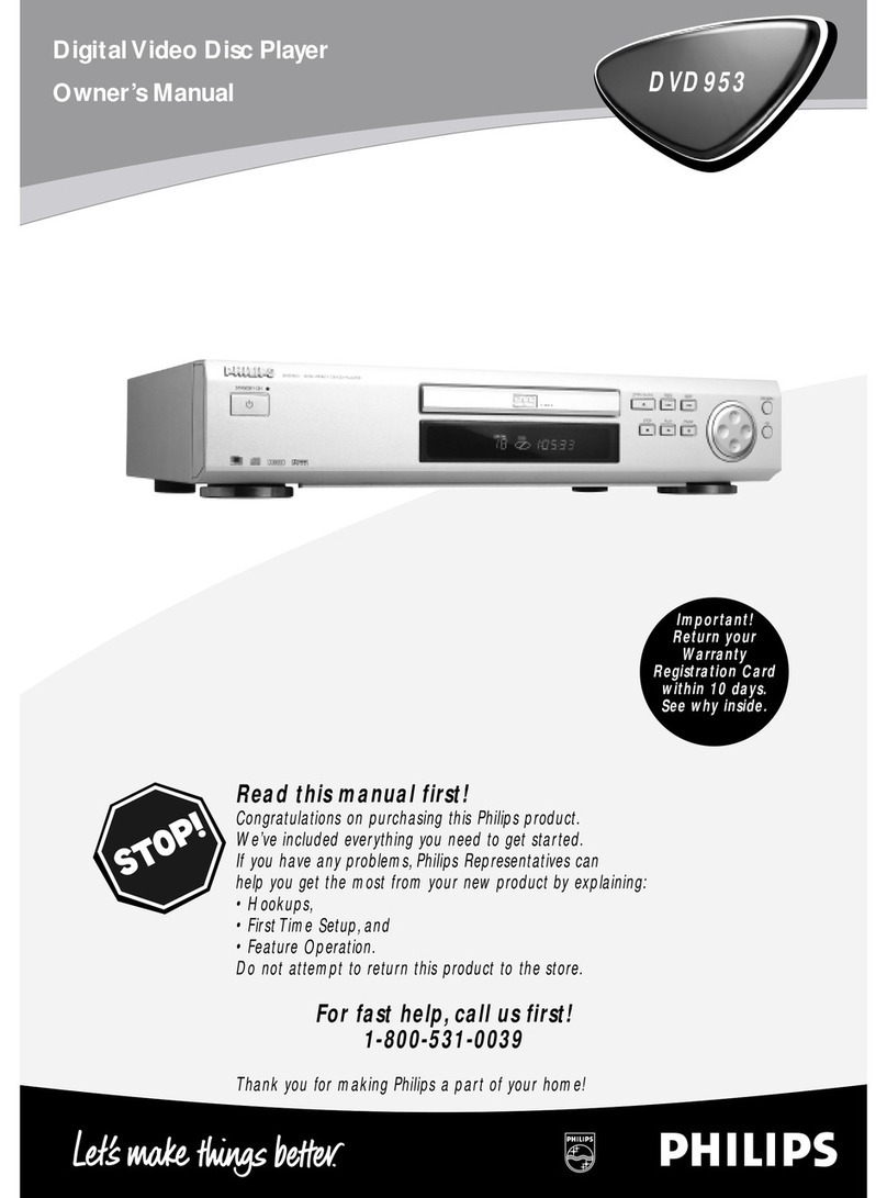 Philips DVD 953 User manual