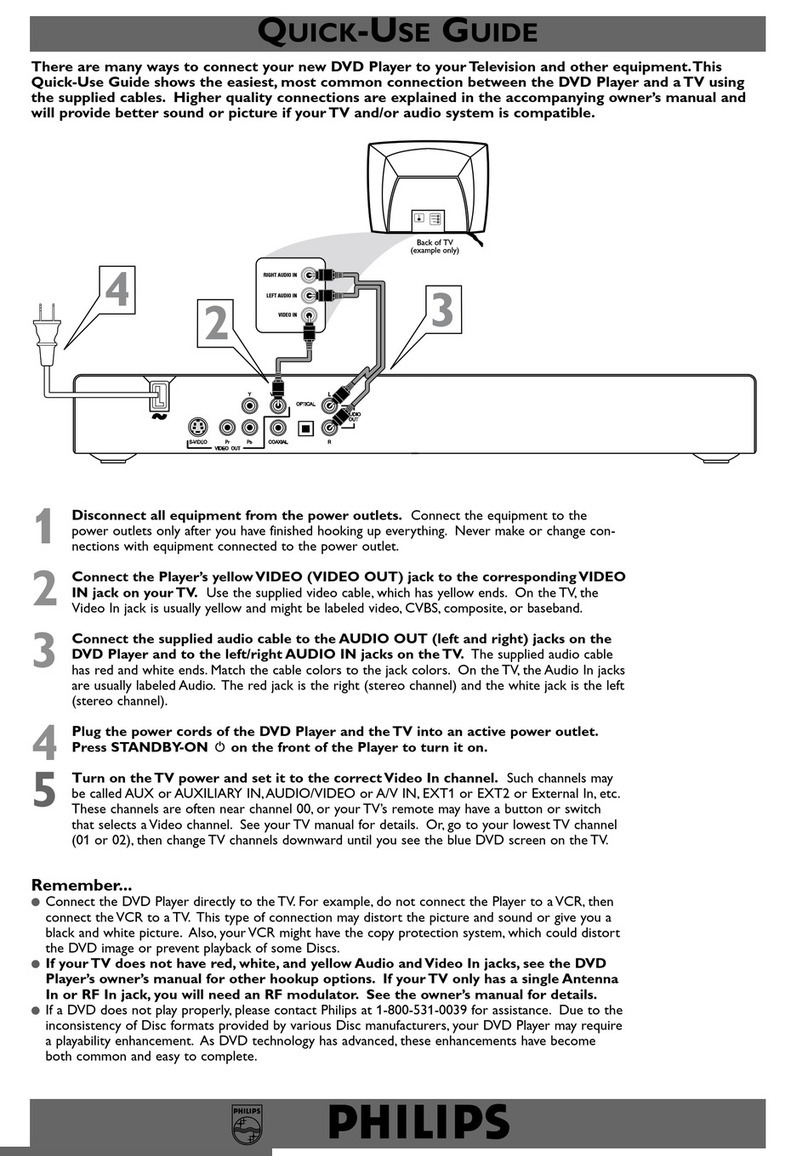 Philips DVD726AT Quick use guide