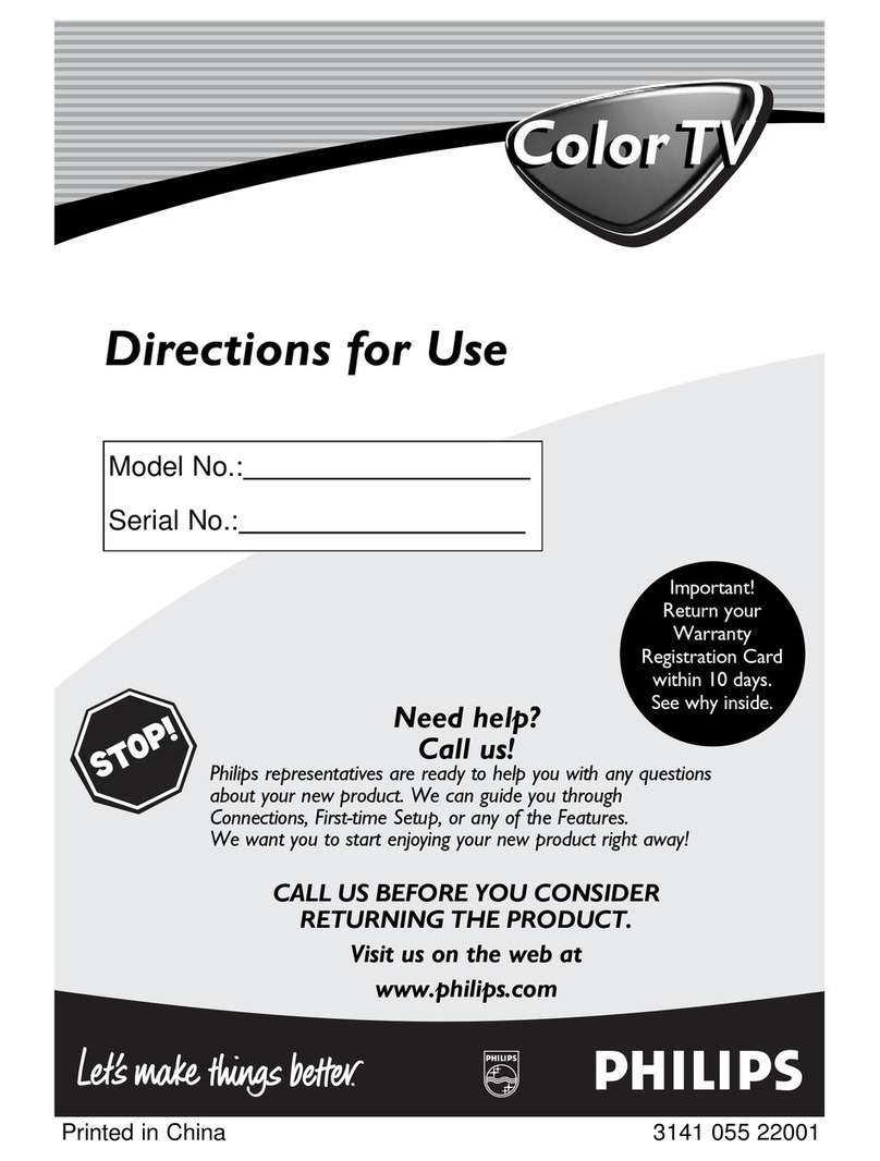 Philips Color TV Directions for use