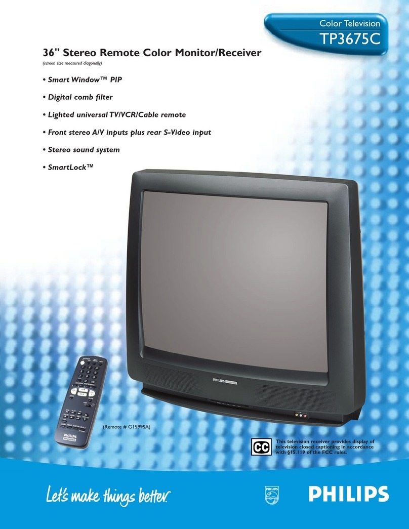 Philips Magnavox TP 3675C Specifications Philips Magnavox TP 3675C Specifications