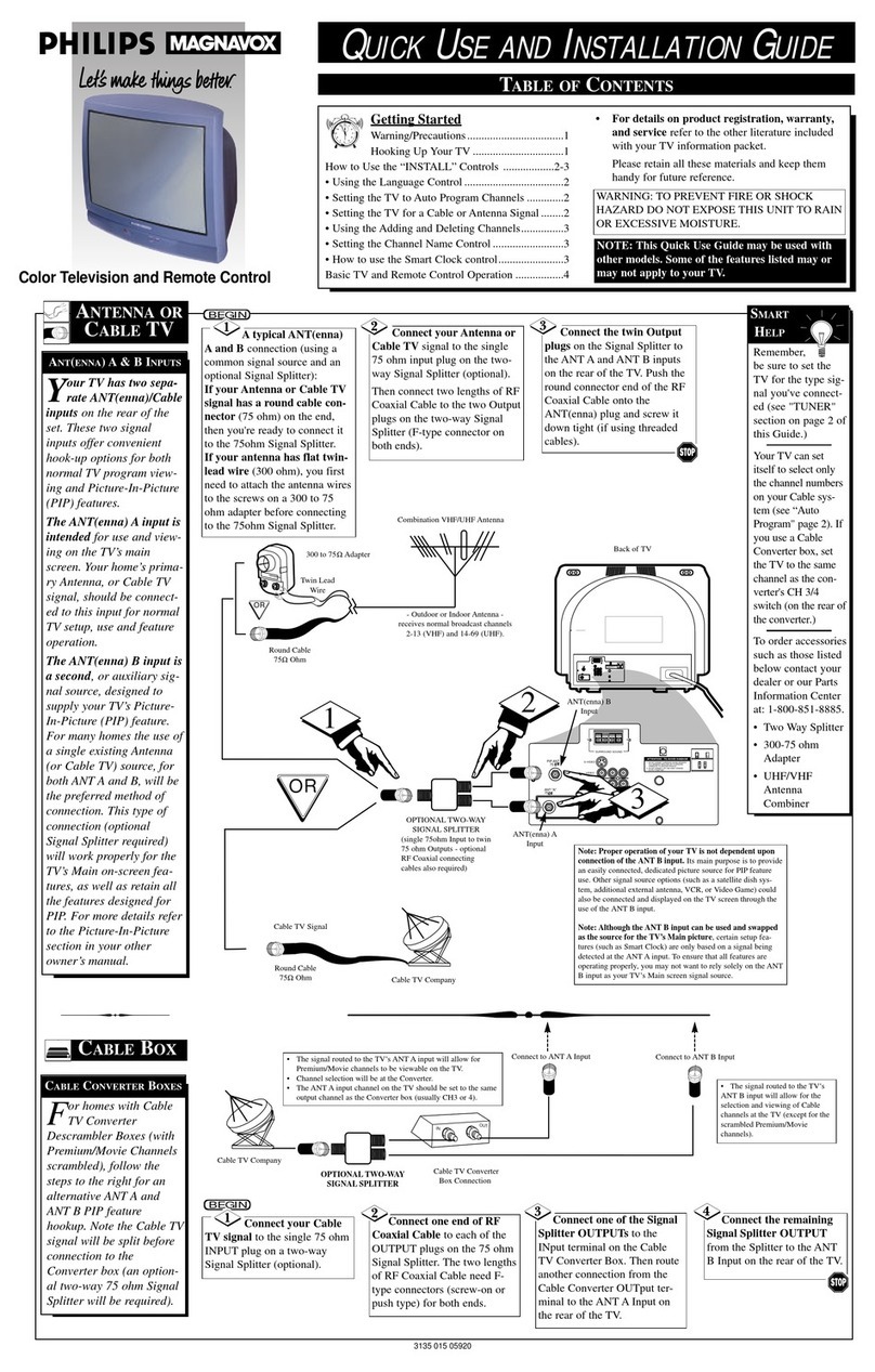 Philips Magnavox MX3291B Use and installation guide